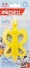 Парфумерія, косметика Дитяча зубна щітка 2в1, 0-12 місяців, жовта - Elmex Baby Toothbrush