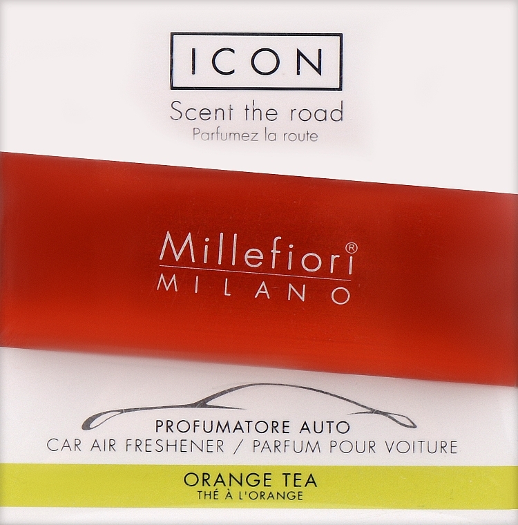 Ароматизатор в авто "Класік: Апельсиновий чай" - Millefiori Milano Icon Car Air Freshener Orange Tea — фото N1