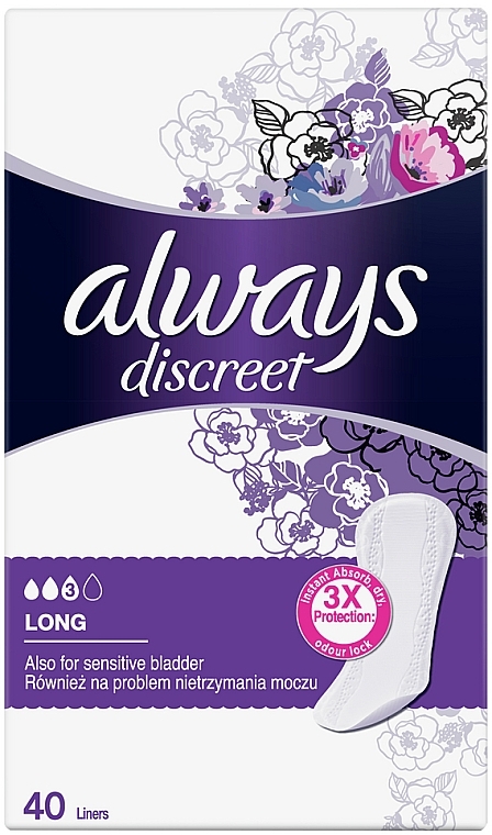 Гігієнічні прокладки, 40 шт. - Always Discreet Long — фото N1