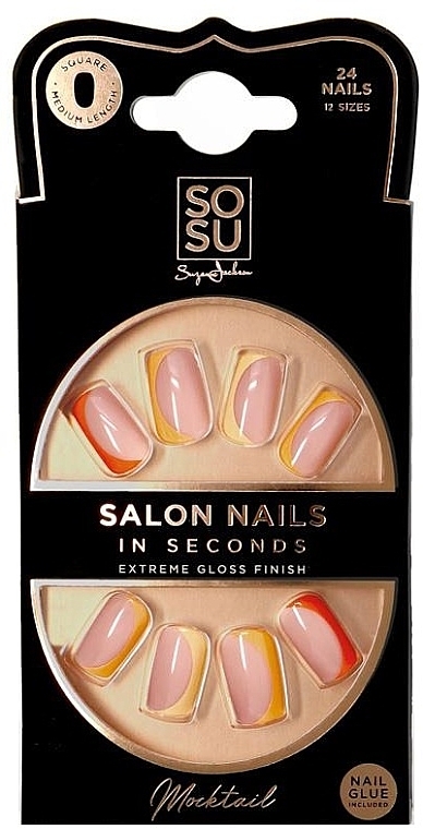 Набір накладних нігтів - Sosu by SJ Salon Nails In Seconds Mocktail — фото N1