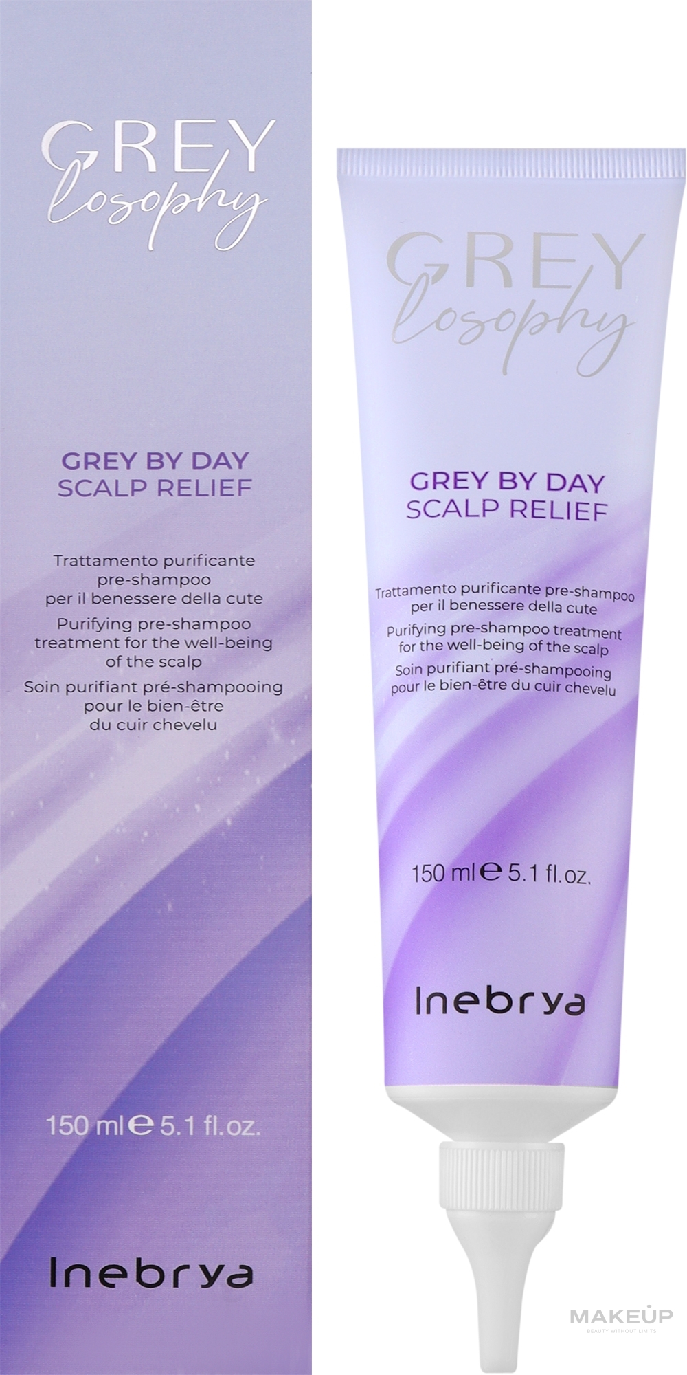 Скраб для очищення шкіри голови - Inebrya Grey By Day Scalp Relief — фото 150ml