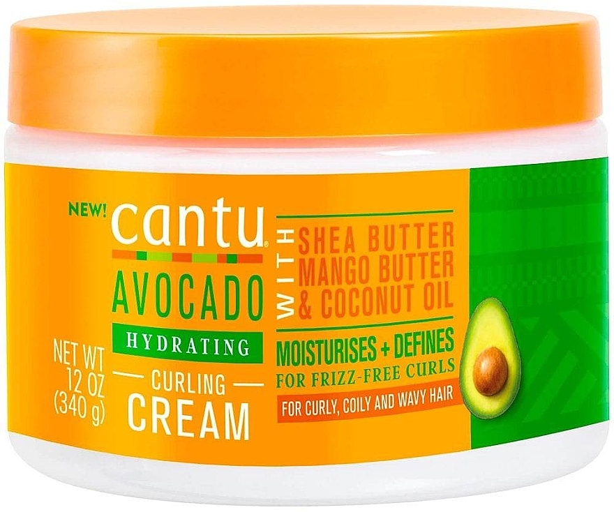 Зволожувальний крем для завивки волосся з авокадо - Cantu Avocado Hydrating Curling Cream — фото N1
