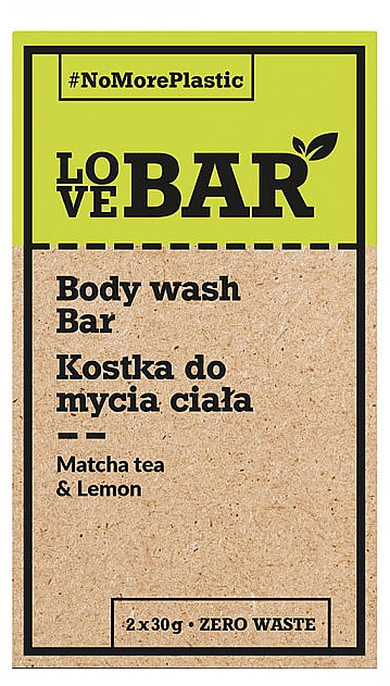 Концентроване мило для тіла з чаєм матча й лимоном - Love Bar Body Wash Bar — фото N1