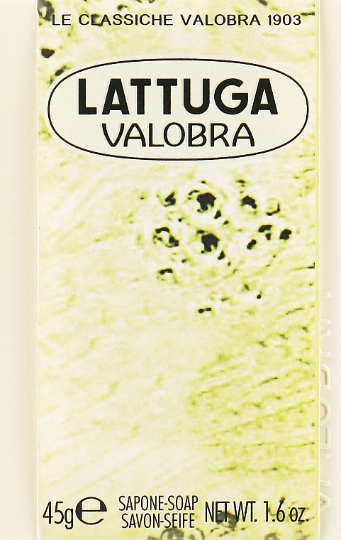 Мыло для чувствительной кожи с маслом кукурузы и экстрактом салата - Valobra Lattuga Bar Soap — фото N1