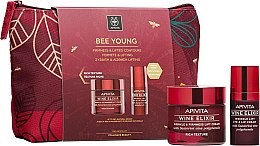 Духи, Парфюмерия, косметика Набор - Apivita Bee Young Set Wine Elixir Rich Texture (f/cr/50ml + eye/cr/15ml)