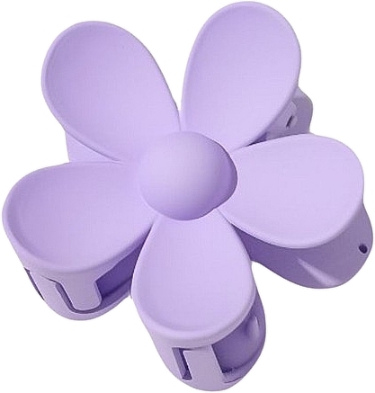 Заколка-краб для волосся "Квітка", фіолетова - Ecarla — фото N1