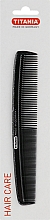 Расческа мужская черная, 17.5 см - Titania — фото N1