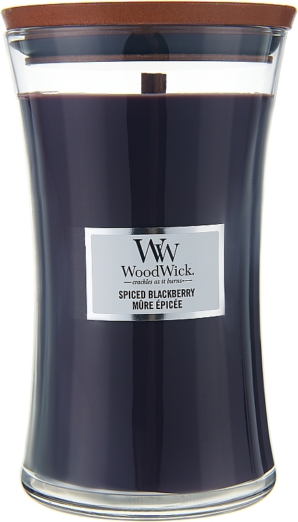 Ароматична свічка в склянці - WoodWick Hourglass Candle Spiced Blackberry — фото N3