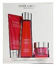 Парфумерія, косметика Набір - Estee Lauder Nutritious Super-Pomegranate Overnight Radiance Collection (lot/200ml + foam/125ml + cr/50ml)