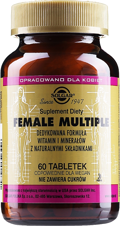 Диетическая добавка "Комплекс витаминов для женщин" - Solgar Female Multiple — фото N1