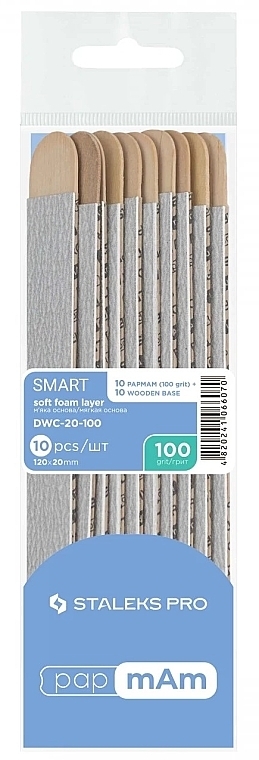 Змінні файли, м'яка основа, на дерев'яній основі, 100 грит - Staleks Pro Smart 20 papmAm — фото N1