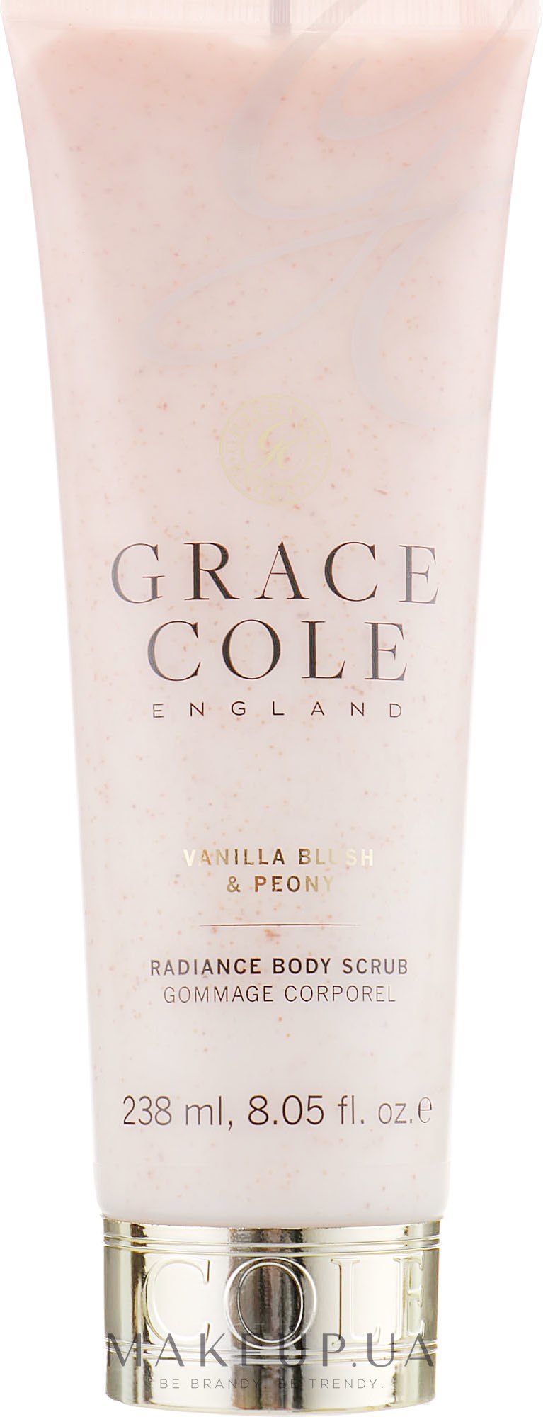 Скраб для тіла з ароматом ванілі і півонії - Grace Cole Vanilla Blush & Peony Body Scrub — фото 225g