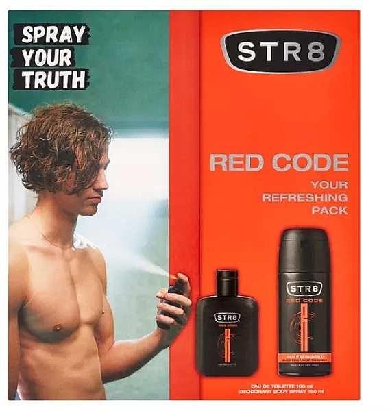 STR8 Red Code - Набір (edt/100ml + deo/150ml) — фото N1