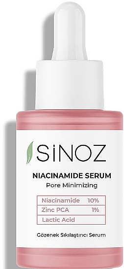 Ніацинамідна сироватка для звуження пор - Sinoz Niacinamide Serum Pore Minimizing — фото N1