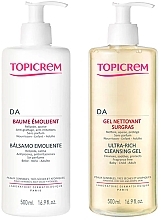 Парфумерія, косметика Набір - Topicrem DA Pack (cl/gel/500ml + b/balm/500ml)