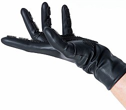 Перчатки силиконовые с щетинками, черные - Sibel Comb In — фото N3
