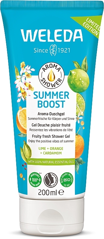 Гель для душа "Фруктовая свежесть" - Weleda Aroma Shower Summer Boost Fruity Fresh Limited Edition Shower Gel