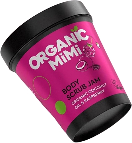 Скраб для тіла «Кокосове масло та малина» - Organic Mimi Body Scrub Jam Coconut Oil & Raspberry — фото N1
