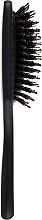 Расческа для волос с натурального дуба с натуральной щетиной кабана, черная - Krago Eco Wooden Brush — фото N2