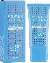 Духи, Парфюмерия, косметика Солнцезащитный крем - A'pieu Power Block Waterproof Mild Sun Cream SPF50+ PA++++