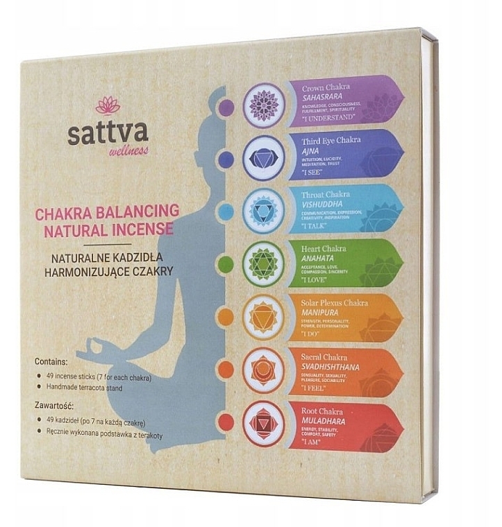Набір паличок для пахощів "Chakra Box" - Sattva Ayurveda Chakra Box — фото N2