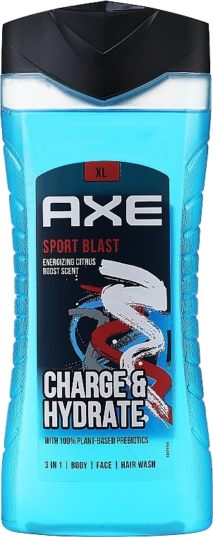 Гель-шампунь для душу - Axe Re-Energise After Sport Body Hair And Shower Gel Sport Blast — фото N6