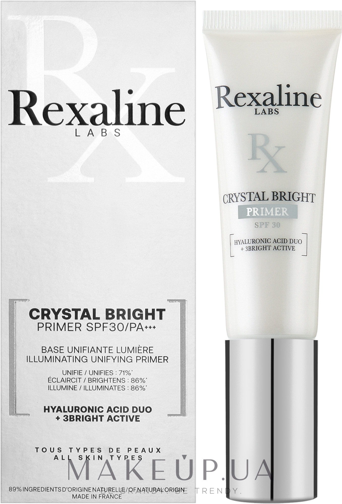 Сонцезахисний праймер для обличчя - Rexaline Crystal Bright Primer SPF30 — фото 30ml