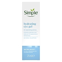 Зволожувальний гель для області навколо очей - Simple Water Boost Hydrating Eye Gel — фото N3