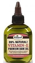 Натуральное масло для волос с витамином Е - Difeel 99% Natural Vitamin-E Premium Hair Oil — фото N1