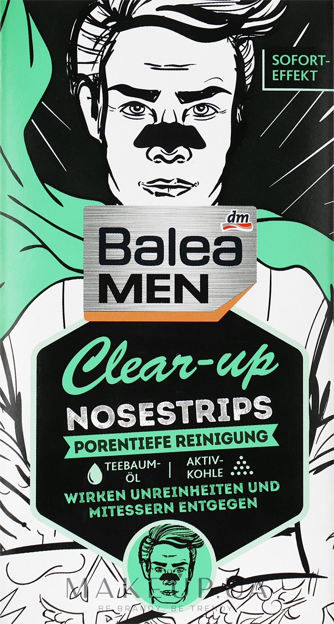 Очищающие носовые полоски для мужчин, 3 шт - Balea Men Clear-Up — фото 3шт