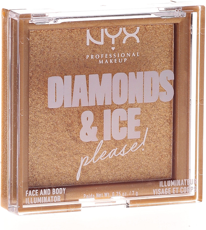 Хайлайтер для обличчя й тіла - NYX Professional Makeup Diamonds & Ice Face And Body Illuminator — фото N3