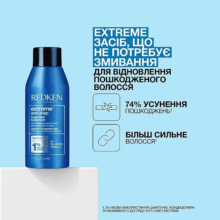 ПОДАРУНОК! Незмивний догляд для дуже пошкодженого волосся - Redken Extreme Anti-Snap Leave-in Treatment — фото N2