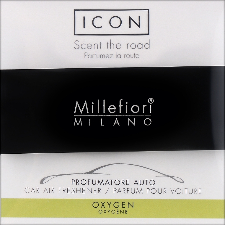 Ароматизатор в авто "Классик: Оксиген" - Millefiori Milano Icon Car Classic Fragrance Oxygen — фото N1