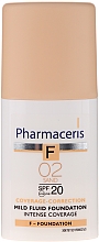 Деликатный тональный флюид SPF20 - Pharmaceris F Intense Coverage Mild Fluid Foundation SPF20 — фото N4