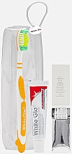 Парфумерія, косметика Дорожній набір для гігієни порожнини рота, фіолетовий - White Glo Travel Pack (t/paste/24g + t/brush/1 + t/pick/8)