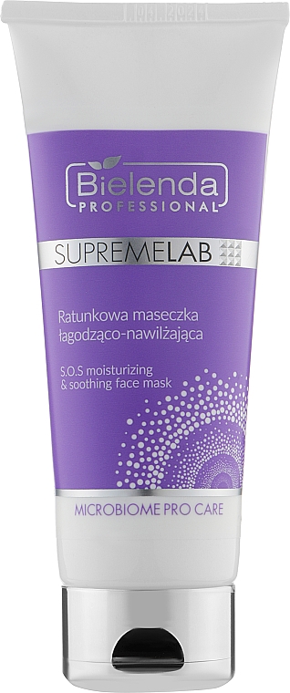 Спасательная успокаивающая и увлажняющая маска - Bielenda Professional SupremeLab Microbiome Pro Care S.O.S Moisturizing&Soothing Face Mask