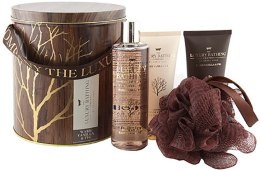 Парфумерія, косметика Набір - Grace Cole The Luxury Bathing Vanilla & Fig Quiet Retreat (sh/gel/150ml + b/cr/150ml + bath/f/250ml + sponge)