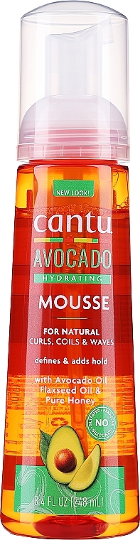 Зволожувальний мус для волосся - Cantu Avocado Hydrating Hair Styling Mousse — фото N1