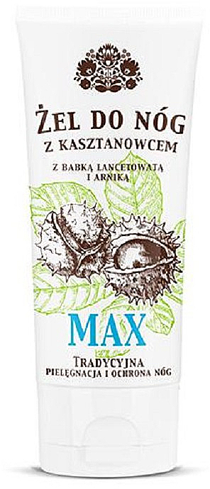 Гель для ніг з кінським каштаном, подорожником і арнікою - MaXmedical MAX — фото N1