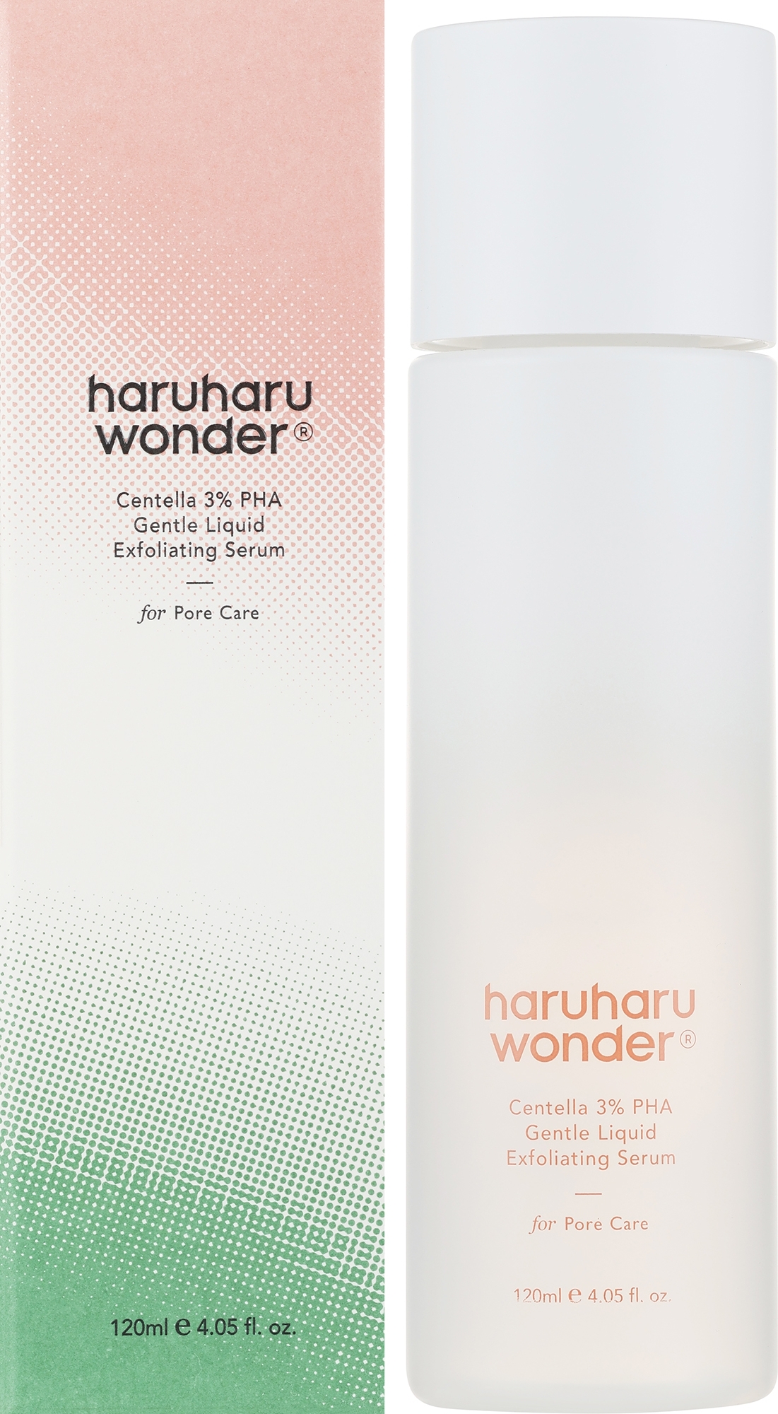 Рідка відлущувальна сироватка з центелою - Haruharu Wonder Centella 3% PHA Gentle Liquid Exfoliating Serum — фото 120ml