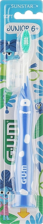 Зубная щетка "Junior Monster", синяя - G.U.M Toothbrush — фото N1