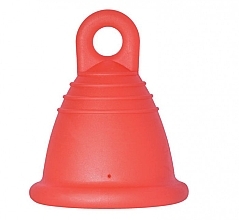 Менструальная чаша с петлей, размер XL, красная - MeLuna Classic Shorty Menstrual Cup Stem — фото N1