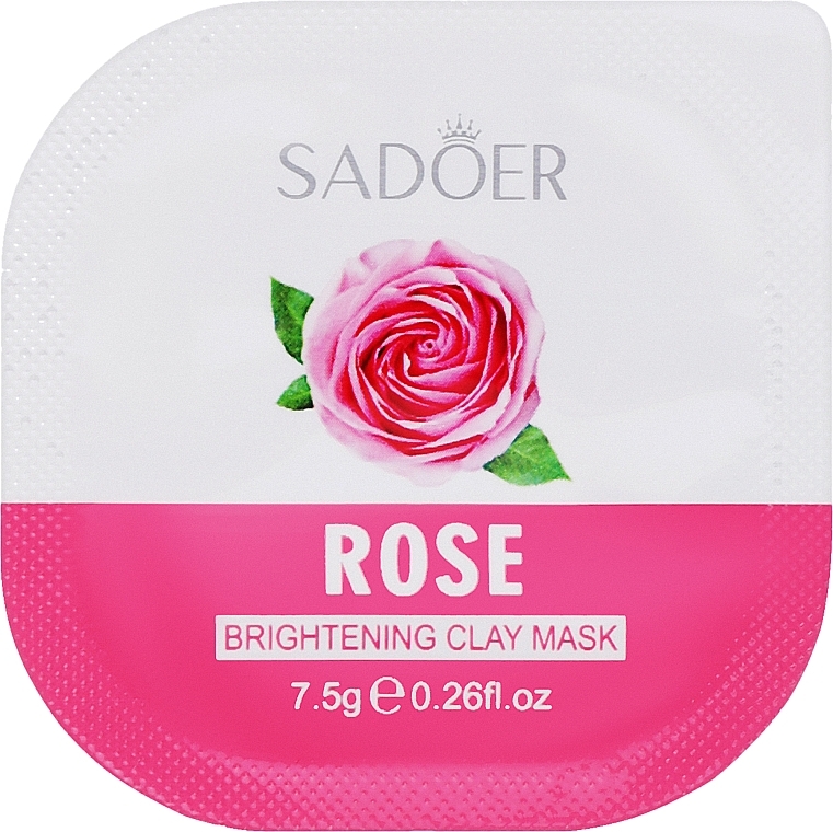 Осветляющая глиняная маска с экстрактом розы и каолином - Sadoer Rose Brightening Clay Mask — фото N2