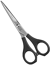 Парфумерія, косметика Ножиці для стрижки волосся, чорні, 5.5 - Eurostil Plastic Handle Scissors