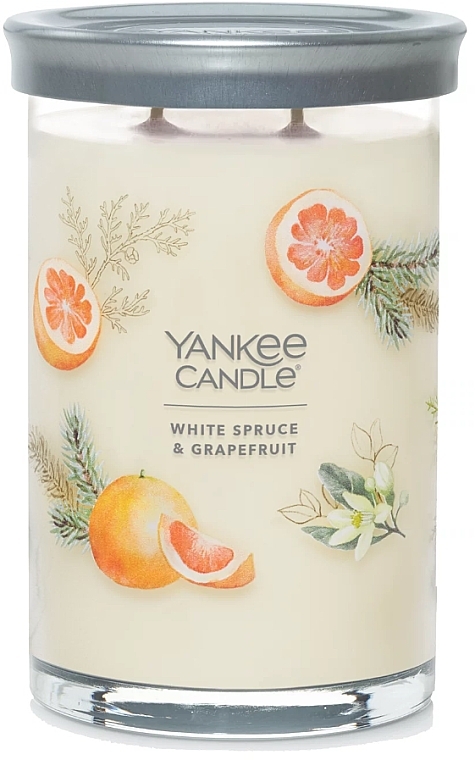 Ароматическая свеча в стакане "Белая ель и грейпфрут", 2 фитиля - Yankee Candle White Spruce And Grapefruit — фото N1