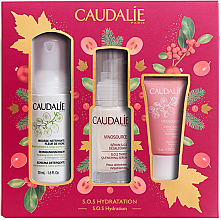 Духи, Парфюмерия, косметика Набор - Caudalie Vinosource S.O.S Serum Gift Set (foam/50ml + sorbet/15ml + ser/30ml)