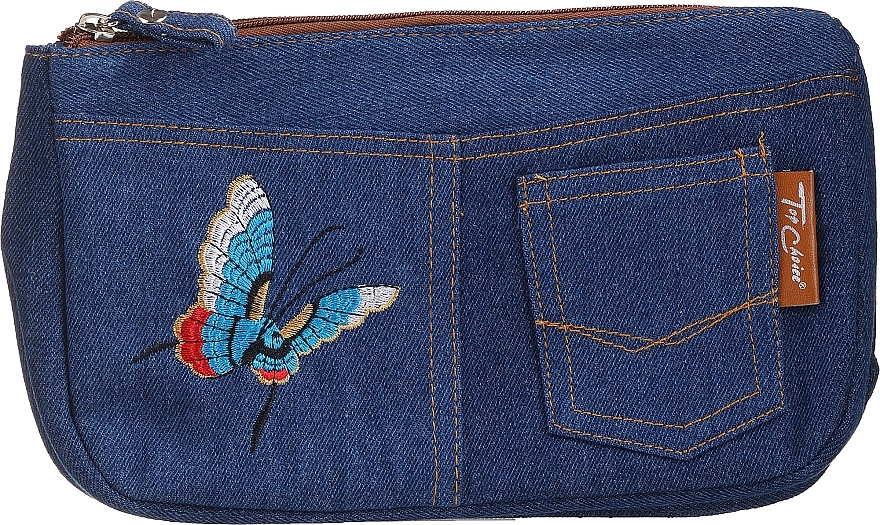 Косметичка "Motifs", 94750, синяя с бабочкой - Top Choice — фото N1