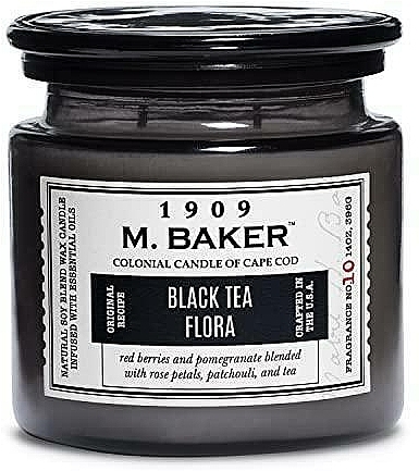 Ароматическая свеча - Colonial Candle Black Tea Flora Scented Jar Candle, M. Baker Collection 2 Wick — фото N1