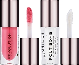 Духи, Парфюмерия, косметика Набор - Makeup Revolution Includes Shades Glaze & Peachy (lipgloss/2x4.6g)