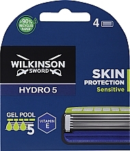 Сменные кассеты для бритья, 4шт - Wilkinson Sword Hydro 5 Sensitive — фото N1